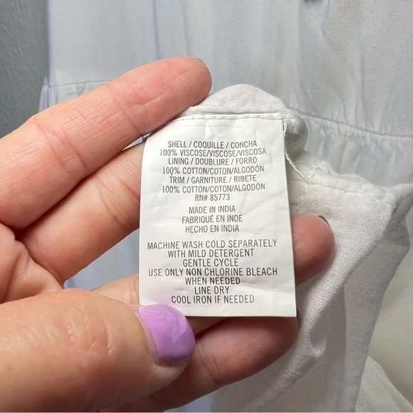 O'Neill Lexi Lace-Up-Back White Midi Dress - Picture 8 of 8